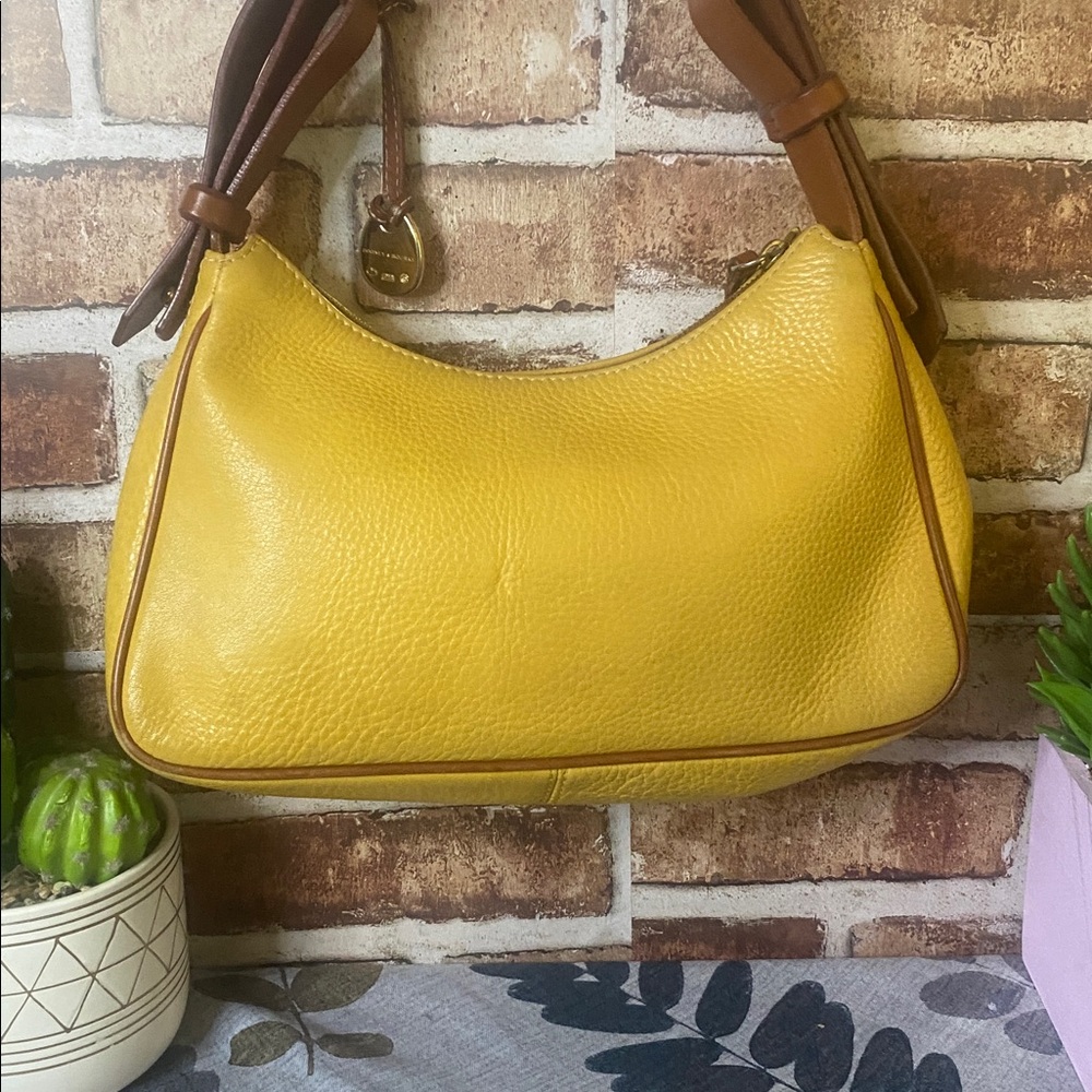 Dooney & Bourke Yellow Leather Shoulder Bag only - Picture 6 of 6